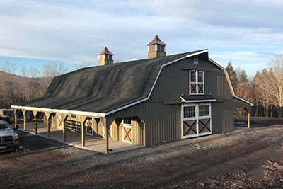 new gambrel barn construction in Lititz, PA