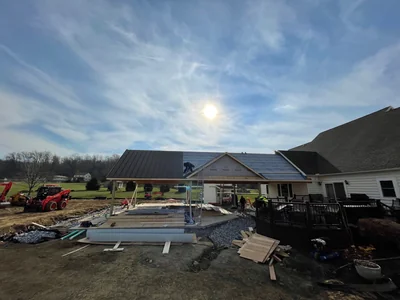 Pressure-treated wood deck construction in Havertown, PA