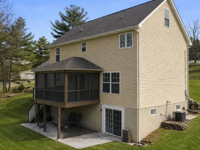 An enclosed deck with screens in West Chester, PA