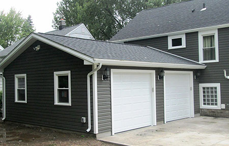 new two car, attached garage in Newtown Square, PA