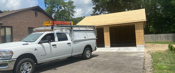 new two car, detached garage in Villanova, PA