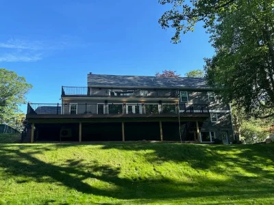 Image featuring a second-car garage addition by Amish American Builder in Bryn Mawr, PA