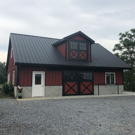 new steel barn in Strafford, PA