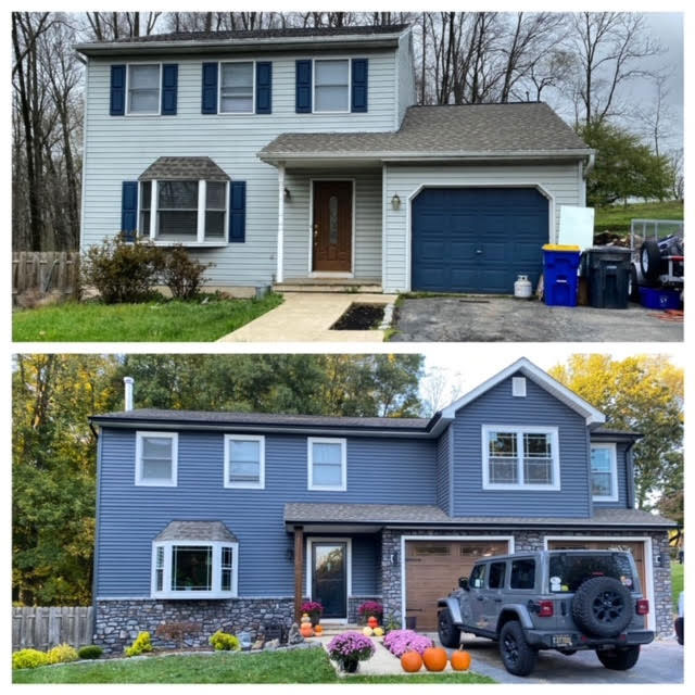 new residential garage and master bedroom home addition in Honey Brook, PA